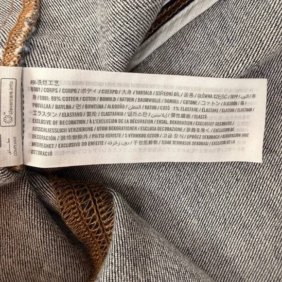 Abercrombie & Fitch Mila Dark Wash Denim Square Neck Mini Dress Size XL Tall - Picture 14 of 14